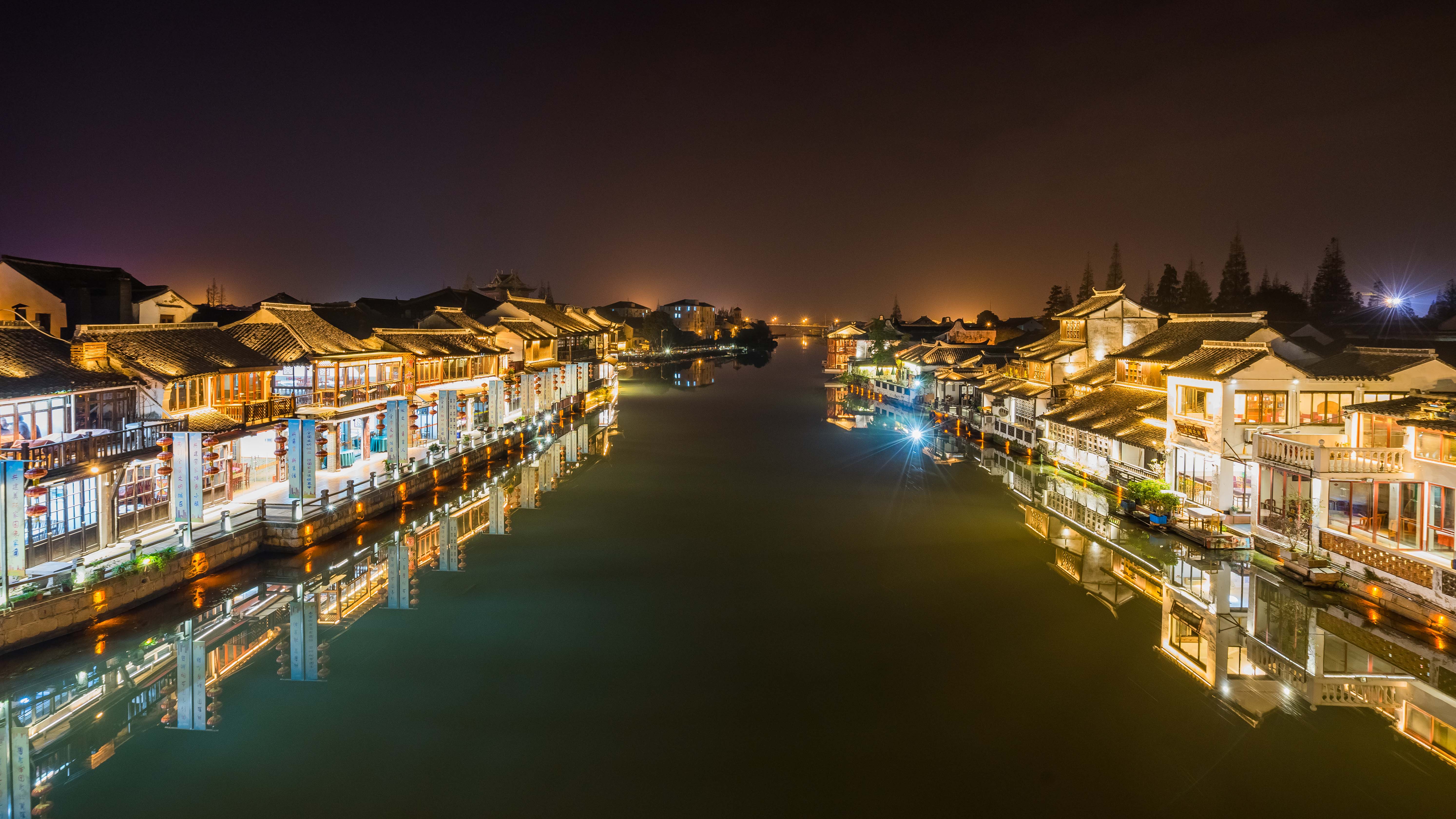上海朱家角古鎮夜景